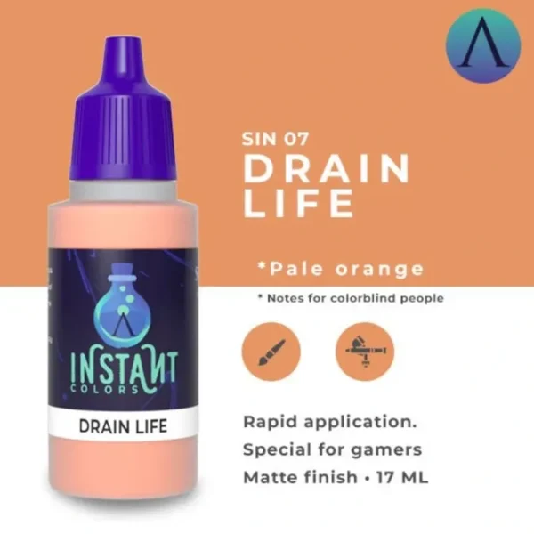 Discount Instant Colors: Drain Life S75 SIN-07 - Miniature Marvels: Airplane Models & Painted Dice Paint