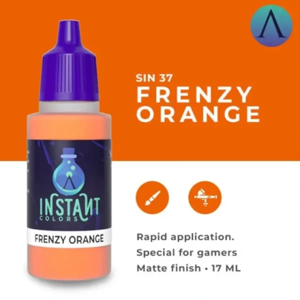 Shop Instant Colors: Frenzy Orange S75 SIN-37 - Miniature Marvels: Airplane Models & Painted Dice Paint