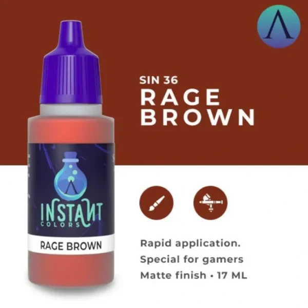 Sale Instant Colors: Rage Brown S75 SIN-36 - Miniature Marvels: Airplane Models & Painted Dice Paint