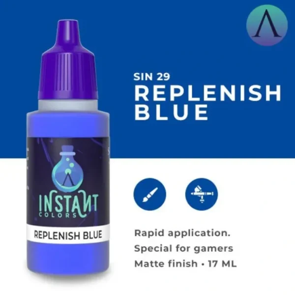 Hot Instant Colors: Replenish Blue S75 SIN-29 - Miniature Marvels: Airplane Models & Painted Dice Paint