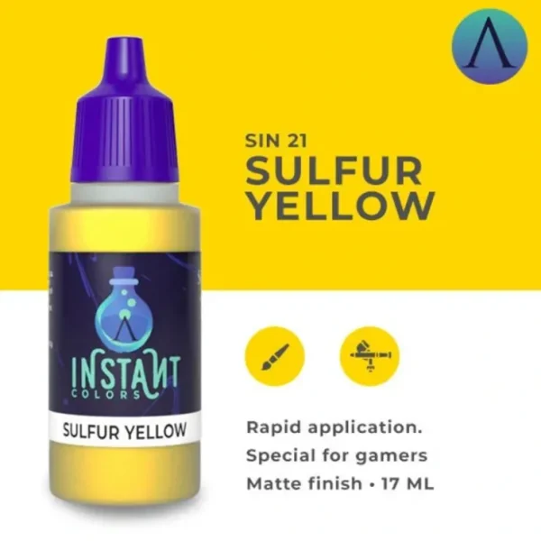 New Instant Colors: Sulfur Yellow S75 SIN-21 - Miniature Marvels: Airplane Models & Painted Dice Paint