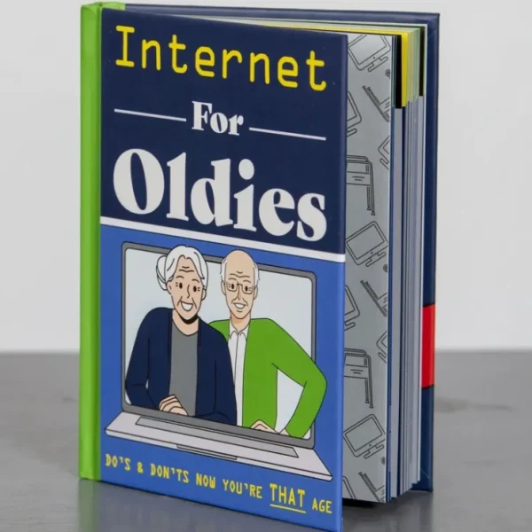 Shop Internet for Oldies - Over the Hill Hardcover Book - Funny Senior Gag Joke Gift - Miniature Marvels: Airplane Models & Painted Dice Egpull