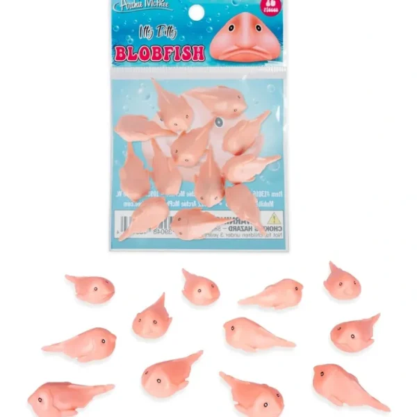 Clearance Itty Bitty Blobfish (Bag of 12) - Tiny Figurines Arts & Crafts - Archie McPhee - Miniature Marvels: Airplane Models & Painted Dice Egpull