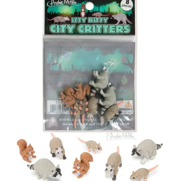 Best Sale Itty Bitty City Critters (Bag of 8) - Miniature Animal Figurines - Archie McPhee - Miniature Marvels: Airplane Models & Painted Dice Egpull