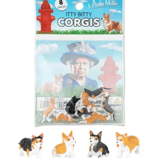 Sale Itty Bitty Corgis (Bag of 8) - Puppy Dog Statue Mini Figurines - Archie McPhee - Miniature Marvels: Airplane Models & Painted Dice Egpull