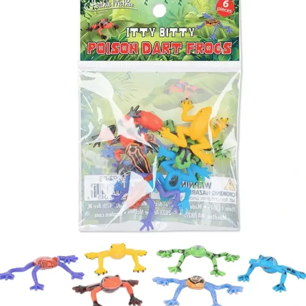 Flash Sale Itty Bitty Poison Dart Frogs (Bag of 6) Miniature Toy Figurines - Archie McPhee - Miniature Marvels: Airplane Models & Painted Dice Egpull