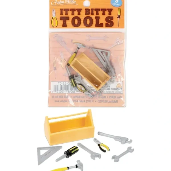 Outlet Itty Bitty Tools (Bag of 8) - MINI Contractor Toolbox Set - Archie McPhee - Miniature Marvels: Airplane Models & Painted Dice Egpull