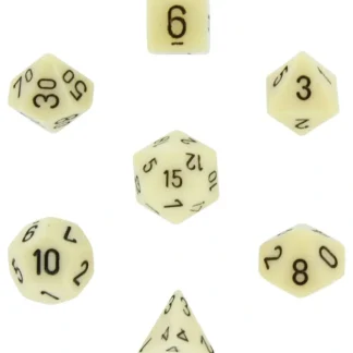 Discount Ivory with Black: Opaque Polyhedral Dice Set (7's) CHX 25400 - Miniature Marvels: Airplane Models & Painted Dice Dice