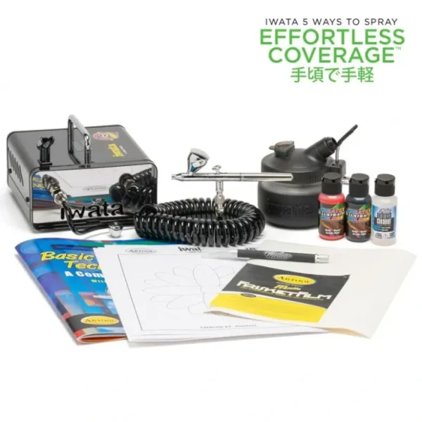 Best Sale IWATA Beginner Airbrush Kit with NEO CN - Miniature Marvels: Airplane Models & Painted Dice Paint