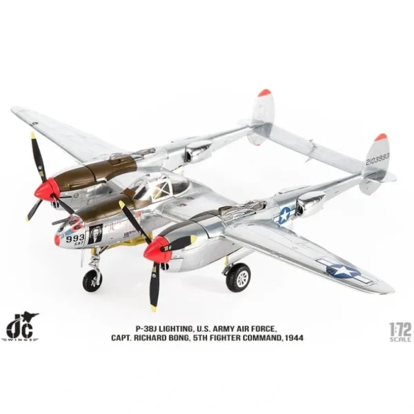 JC Wings JCW-72-P38-003 1:72 P-38J Lighting U.S. Army Air Force, 5th Fighter Command, 1944 - Miniature Marvels: Airplane Models & Painted Dice* Airplane Model