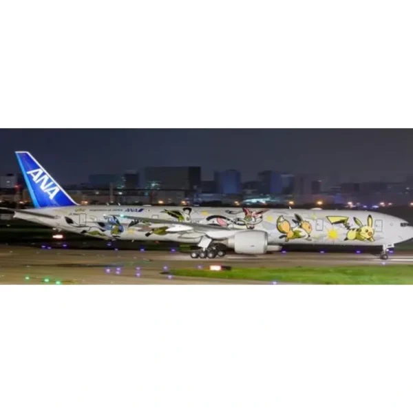 JC Wings SA4ANA033A 1:400 ANA Boeing 777-300ER JA784A "Eevee Jet" (Flaps Down) SA4033A - Miniature Marvels: Airplane Models & Painted Dice* Airplane Model