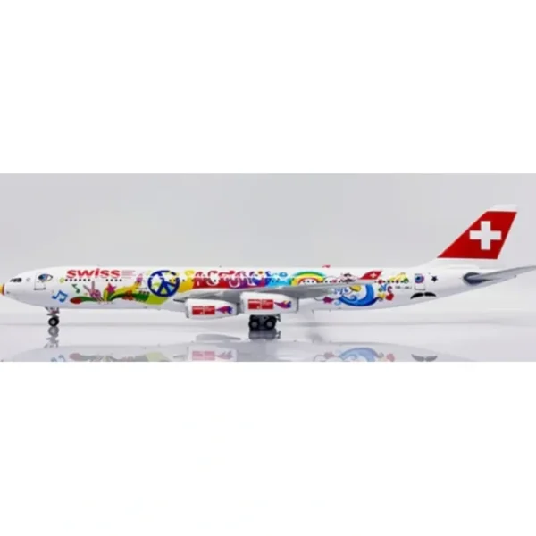 JC Wings XX20300 1:200 Swiss Airbus A340-300 "San Francisco" HB-JMJ - Miniature Marvels: Airplane Models & Painted Dice* Airplane Model