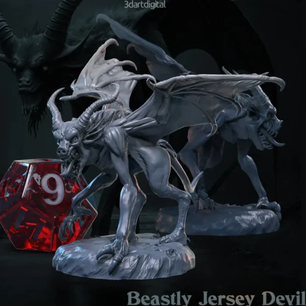 Hot Jersey Devil, Beastly - Miniature Marvels: Airplane Models & Painted Dice Miniature