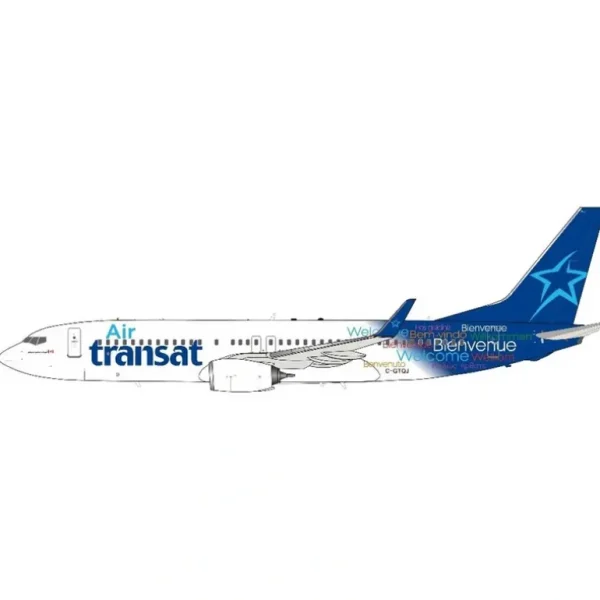 JFox JF-737-8-027 1:200 Air Transat Boeing 737-800 C-GTQJ - Miniature Marvels: Airplane Models & Painted Dice* Airplane Model