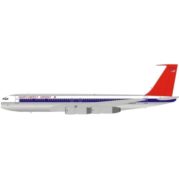 *Jfox Jf-707-3-001 1:200 Northwest Orient Boeing 707-300 - Miniature Marvels: Airplane Models & Painted Dice* Airplane Model