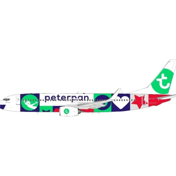 JFox JF-737-8-008 1:200 Peterpan Boeing 737-800 PH-HSI - Miniature Marvels: Airplane Models & Painted Dice* Airplane Model
