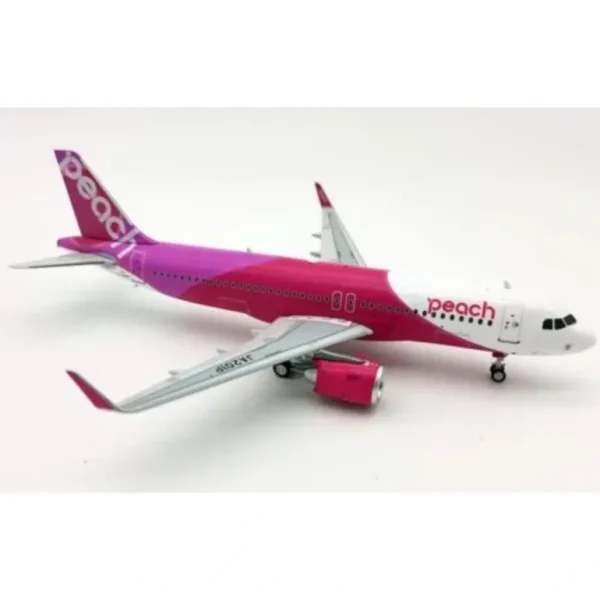 Jfox JF-A320-036 1:200 A320 Neo Peach Airlines JA201P - Miniature Marvels: Airplane Models & Painted Dice* Airplane Model