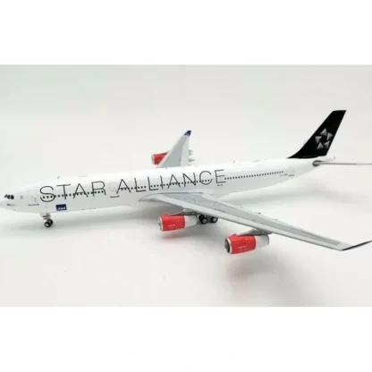 *JFox JF-A340-3-007 Scandinavian Airlines A340-313 Star Alliance OY-KBM - Miniature Marvels: Airplane Models & Painted Dice* Airplane Model