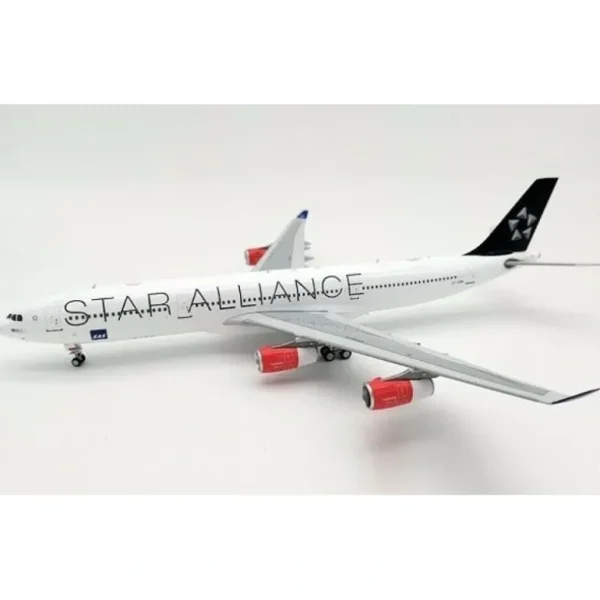 *JFox JF-A340-3-007 Scandinavian Airlines A340-313 Star Alliance OY-KBM - Miniature Marvels: Airplane Models & Painted Dice* Airplane Model