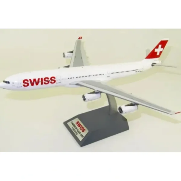 *JFox JF-A340-002 Swiss A340-300 HB-JMA - Miniature Marvels: Airplane Models & Painted Dice* Airplane Model