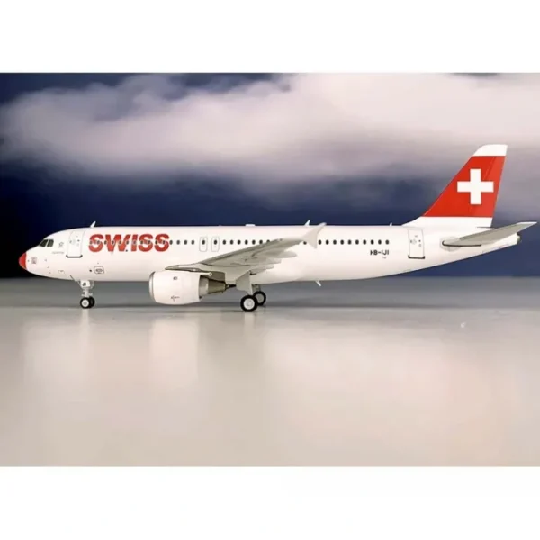 JFox JF-A320-029 SwissAir Airbus A320 HB-IJI - Miniature Marvels: Airplane Models & Painted Dice* Airplane Model