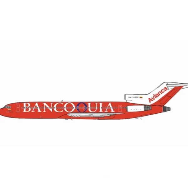 JP60 Models JP60-722AV-3480K Boeing 727-200 Avianca "BancoQuia" HK-3480X - Miniature Marvels: Airplane Models & Painted Dice* Airplane Model
