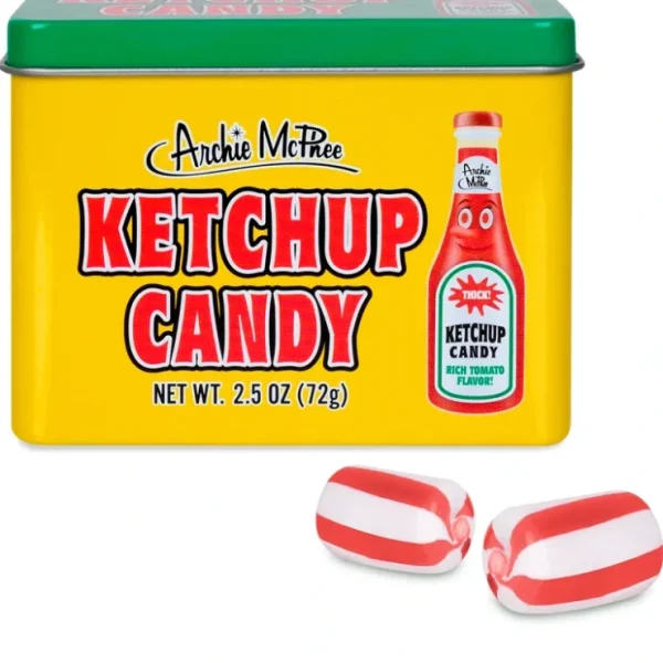 Store Ketchup Candy - Cool Retro Tin Gift Box - Archie McPhee - Miniature Marvels: Airplane Models & Painted Dice Egpull