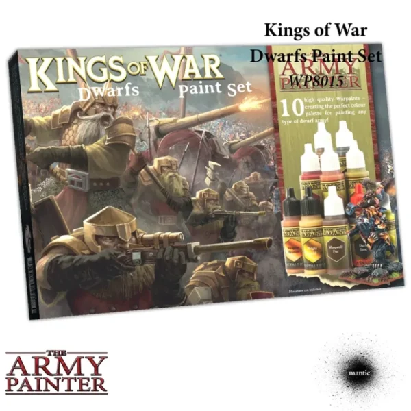 Fashion Kings of War - Dwarfs Paint Set (10): License Warpaints TAP WP8015 - Miniature Marvels: Airplane Models & Painted Dice Paint
