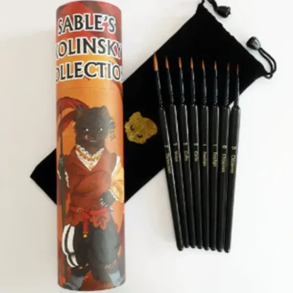 Fashion KOLINSKY SABLE BRUSH SET - Miniature Marvels: Airplane Models & Painted Dice Paint