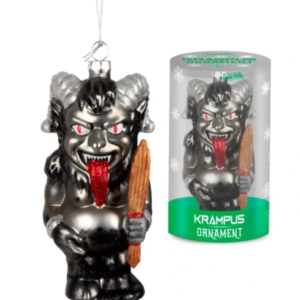 Fashion Krampus Ornament - Evil Anti-Santa Claus Art Hand-Blown Glass Archie McPhee - Miniature Marvels: Airplane Models & Painted Dice Egpull