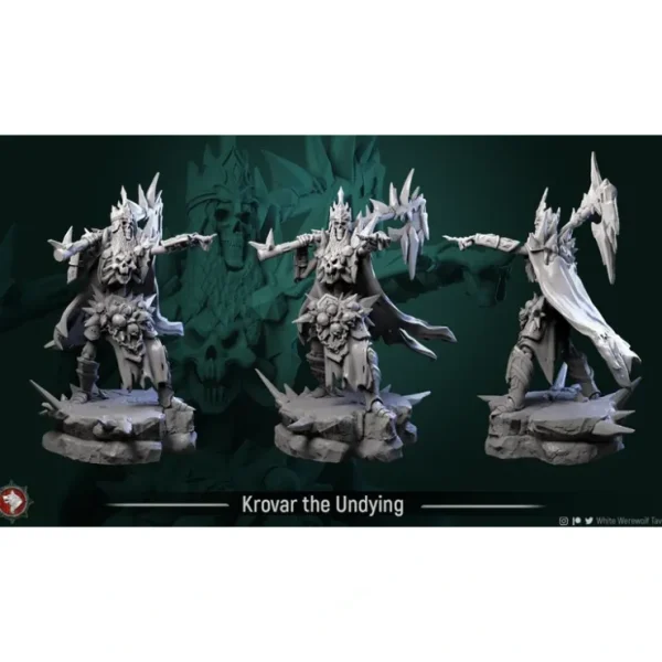 Discount Krovar the Undying, 32mm - Miniature Marvels: Airplane Models & Painted Dice Miniature