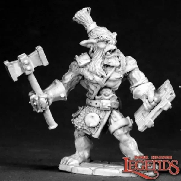 Hot Krunkh, Bugbear Chief: Dark Heaven Legends RPR 02515 - Miniature Marvels: Airplane Models & Painted Dice Miniature