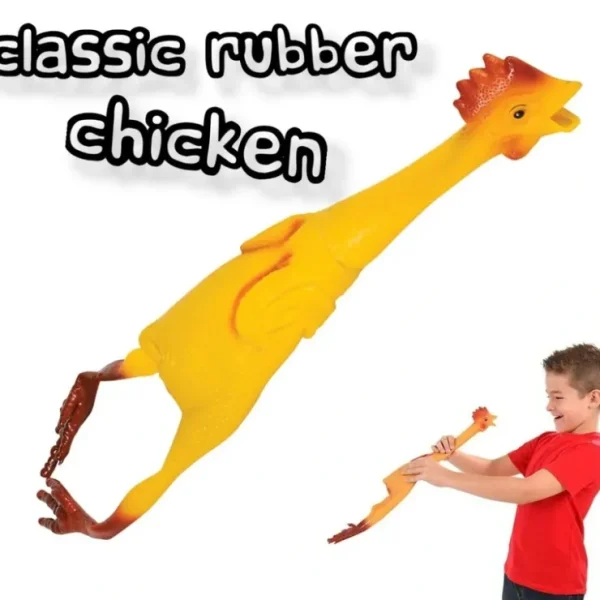 Online 21" Large Rubber Chicken Bird Joke Prank Funny Chick Hen Party Gag Gift Dog Toy - Miniature Marvels: Airplane Models & Painted Dice Egpull