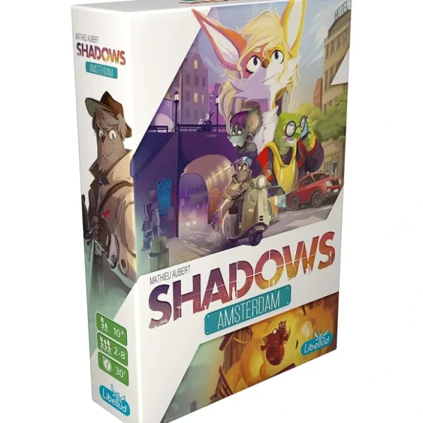 New Libellud: Shadows - Amsterdam ASM SHD01 - Miniature Marvels: Airplane Models & Painted Dice Board Game