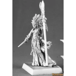 Shop Liela Mordollwen, Dark Elf Sorceress: Warlord RPR 14590 - Miniature Marvels: Airplane Models & Painted Dice Miniature
