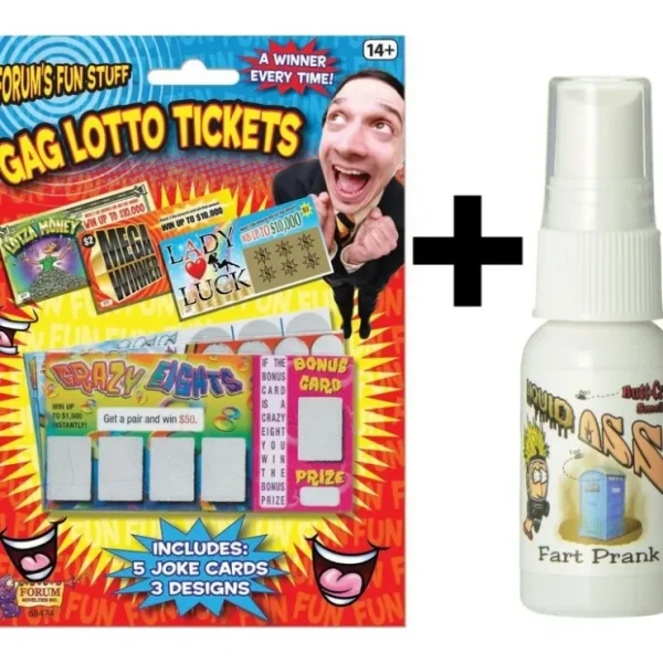 Cheap LIQUID ASS Mist Spray + 5 Fake LOTTERY TICKETS (Winner) GaG Prank Stink Prank - Miniature Marvels: Airplane Models & Painted Dice Egpull