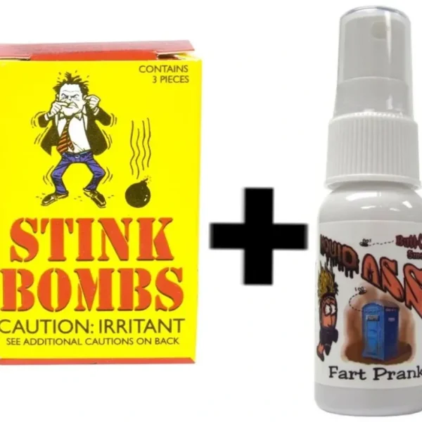 Sale 1 LIQUID ASS  SPRAY BOTTLE + 3 GLASS STINK BOMBS - Miniature Marvels: Airplane Models & Painted Dice Egpull