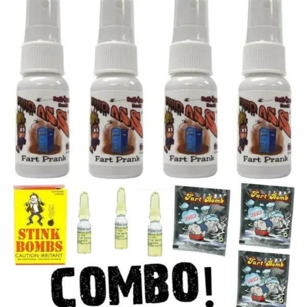 Online 4 LIQUID ASS SPRAY BOTTLES + 3 GLASS STINK BOMBS + 3 FART BAGS - Gag Prank Joke - Miniature Marvels: Airplane Models & Painted Dice Egpull