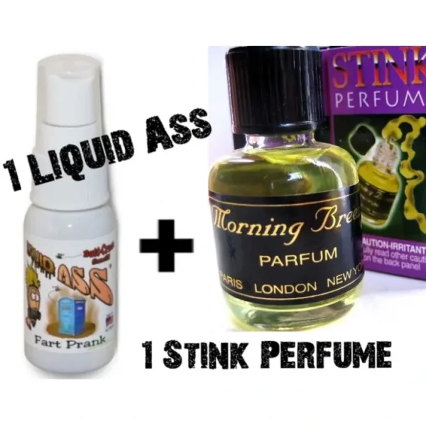 Cheap 1 LIQUID ASS SPRAY TOP & 1 STINK PERFUME BOTTLE - Combo Prank Gag Set - Miniature Marvels: Airplane Models & Painted Dice Egpull