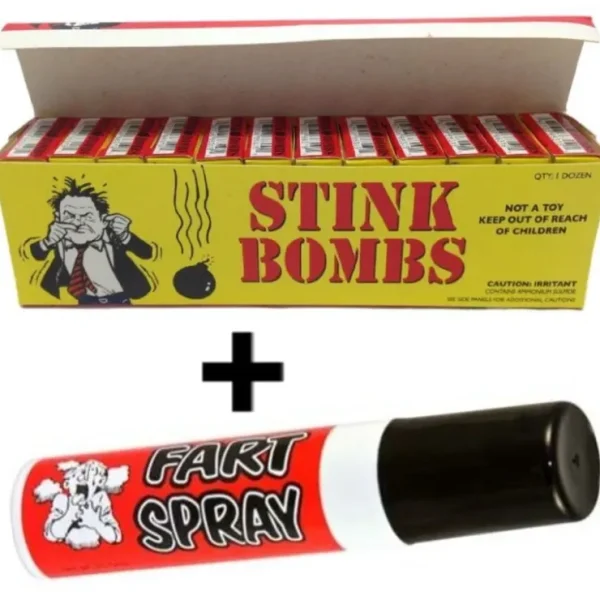 Sale 36 Liquid Stink Bombs ~ Butt Crack Ass Smell + 1 Fart Spray COMBO SET Gag Joke - Miniature Marvels: Airplane Models & Painted Dice Egpull