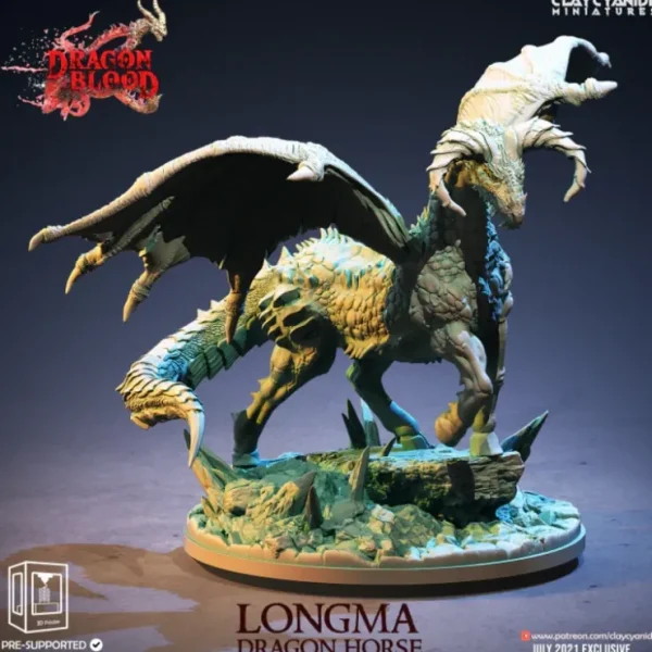 Hot Longma Dragon Horse - Miniature Marvels: Airplane Models & Painted Dice Miniature