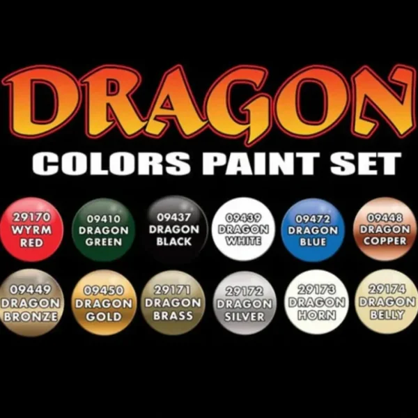 New LTP: Dragon Colors Paint Set - Miniature Marvels: Airplane Models & Painted Dice Paint