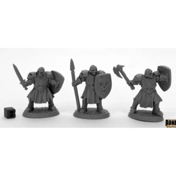 Clearance Maggotcrown Men at Arms (3): Bones Black RPR 44034 - Miniature Marvels: Airplane Models & Painted Dice Miniature