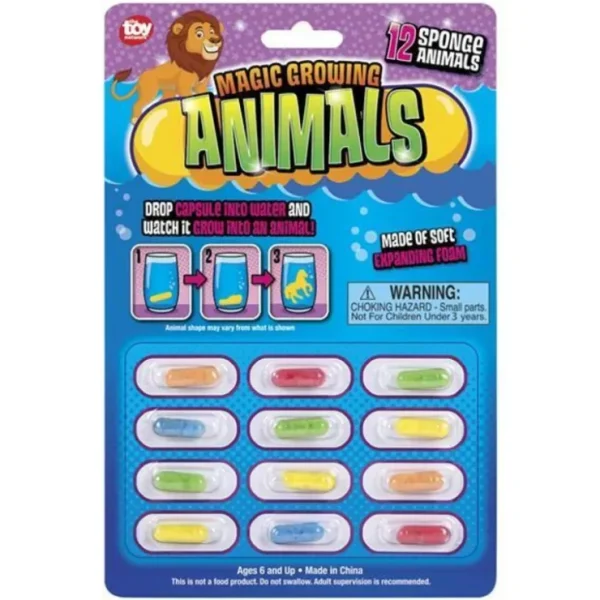 Cheap 144 MAGIC GROWING ANIMAL CAPSULES - Just Add Water - Expanding Sponge Foam Toys - Miniature Marvels: Airplane Models & Painted Dice Egpull