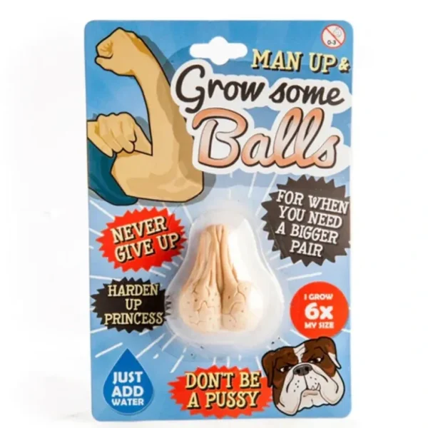 Discount Man up & Grow A Pair of Balls Funny Gag Prank Joke Novelty Gift - Grows in water - Miniature Marvels: Airplane Models & Painted Dice Egpull