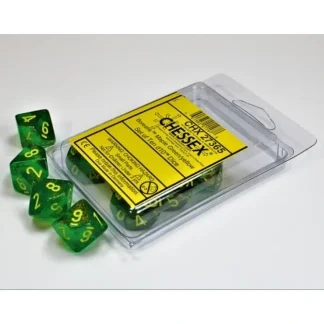 Discount Maple Green / Yellow: Borealis d10 Dice Set (10's) CHX 27365 - Miniature Marvels: Airplane Models & Painted Dice Dice