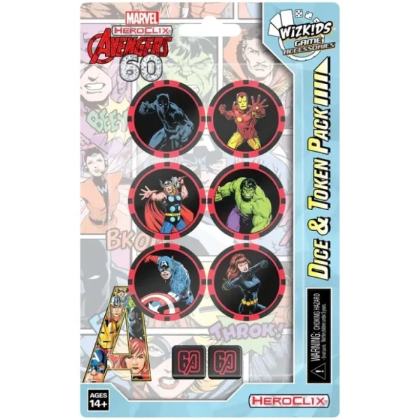 Store Marvel HeroClix: Avengers 60th Anniversary Dice & Token Pack WZK 84908 - Miniature Marvels: Airplane Models & Painted Dice Miniature