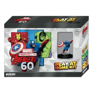 New Marvel HeroClix: Avengers 60th Anniversary Play at Home Kit Captain America WZK 84906 - Miniature Marvels: Airplane Models & Painted Dice Miniature