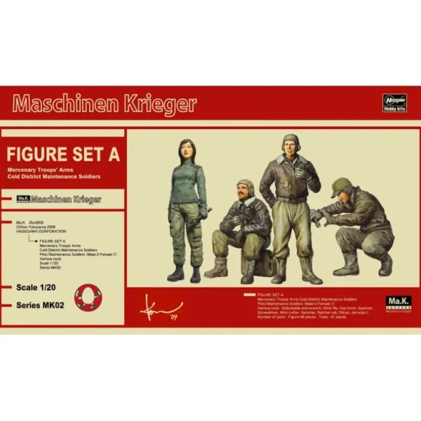 1/20 Maschinen Krieger Ma.K. Figure Set A (Mercenary Troops' Arms Cold District Maintenance Soldiers) MK02 LTG HSGWA-64002 - Miniature Marvels: Airplane Models & Painted Dice* Shop All