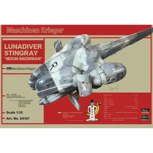 1/35 Maschinen Krieger Ma.K. Lunadiver Stingray "Moon Snowman" LTG HSGWA-64121 - Miniature Marvels: Airplane Models & Painted Dice* Shop All